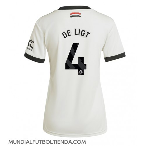 Camiseta Manchester United Matthijs de Ligt #4 Tercera Equipación Replica 2024-25 para mujer mangas cortas